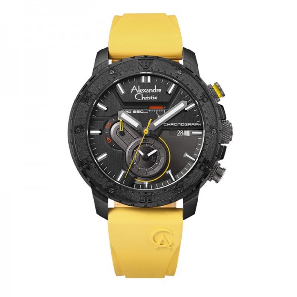 Alexandre Christie AC 6627 Black Yellow Rubber MCRIPBAYL